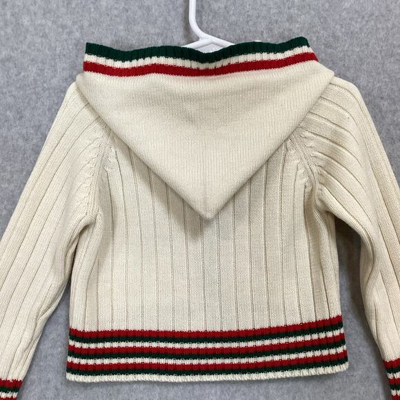 Vintage K Mart Hooded Cardigan Sweater Toddler 3T Acrylic 60s 70s Taiwan ROC - Picture 8 of 13